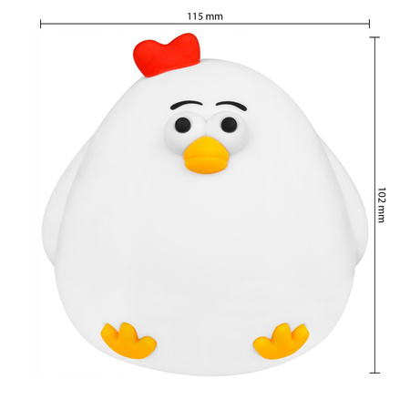 LED Kinder Tisch Schreibtisch Nachtlicht 1W 17lm 3000K Warm 360° Weiß Huhn Masterled