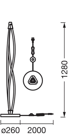 Dekorative Stehlampe 22W 2400lm 3000K Warm Dimmbar Touch Grau Dekor Ledvance