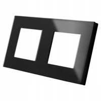 GLASS-Rahmen für die schwarze Doppelsteckdose