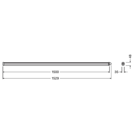 Hermetisch Linienlampe 50W 6500K 5500lm 150cm DAMP SLIM VALUE IP65 LEDVANCE