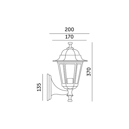 Garten Außen E27 Wandleuchte IP54 Gold LO4101 Kobi