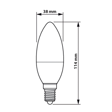 E14 LED Lampen 5W = 40W 470lm 4000K Neutral PHILIPS CANDLE