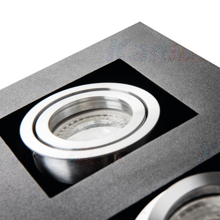 Aufbau-Halogenlampe SPOT STOBI 2xGU10 schwarz beweglich Kanlux