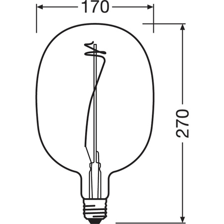 E27 BALLON Dekorative Leuchtmittel 4,5W = 10W 100lm 1600K warm 320° Filament dimmbar OSRAM Vintage 1906