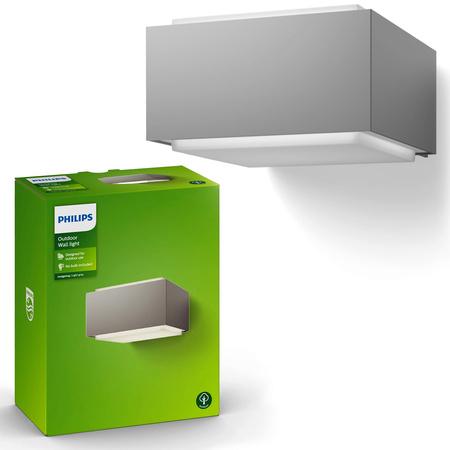 Gartenleuchte LED Wandleuchte HEDGEHOG myGarden E27 IP44 Grau PHILIPS