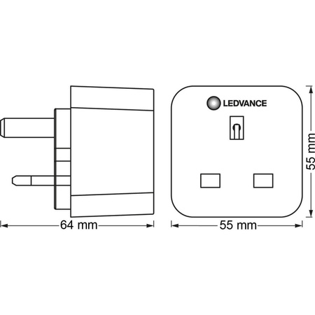 Intelligente Steckdose UK 230 V 2990W 13 A LEDVANCE SMART+ ZigBee