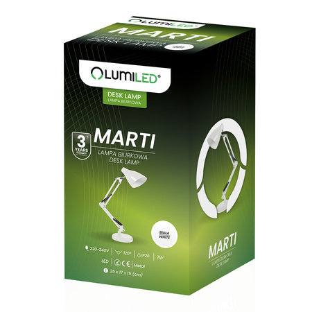 LED 7W CCT Dimmbare Marti White Lumiled Schreibtischlampe