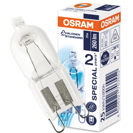Halogenlampe G9-Kapsel 25W 260lm 230 V für OSRAM-Ofen