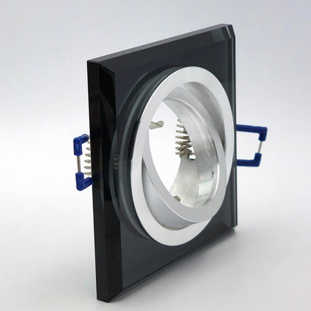 Flush Mount GU10 Halogen Einbaustrahler Mesh Schwarz Quadratisch Kobi