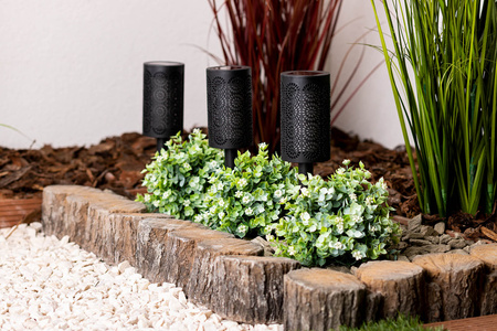 Solar-Gartenlampe LED-Fahrtaschenlampe 39cm IP44 Dämmerungssensor