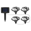 LED Solar Gartenleuchten Doglegs 6500K IP44 mit Dämmerungssensor 470cm Schwarz und Weiß