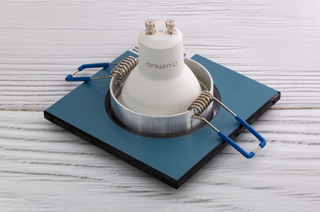 Glas-Einbaustrahler GU10, MR16 Einbauspot HALOGEN Quadrat Fest Schwarz ARIEL LUMILED