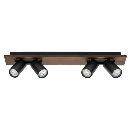 LED-Decken-Wandleuchte LED-Reflektor 4-Punkt Dekoratives Holz 13.6W GU10 Schwarz LEDVANCE