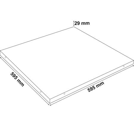 LED Plafond Panel Aufputz Quadratisch 60x60cm 40W 4000K Neutral Domino Weiß