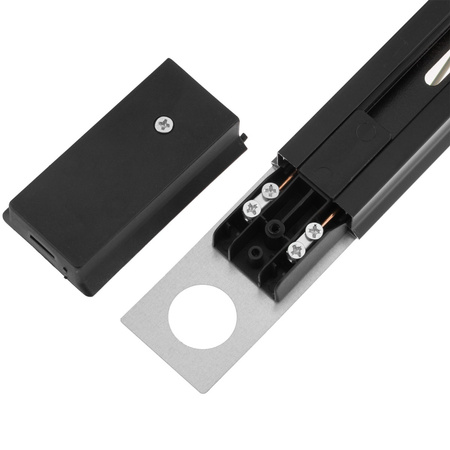 2m Stromschiene + 4x Schienenstrahler GU10 Schwarz Quadratisch LUMILED