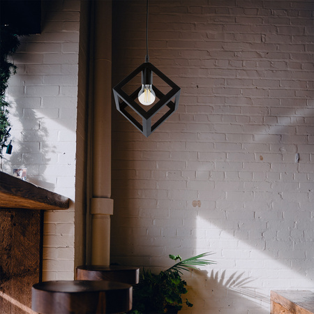 Pendelleuchte mit 1x E27-Sockeln, Hängelampe Geometrisch Quadrat TALUS LUMILED