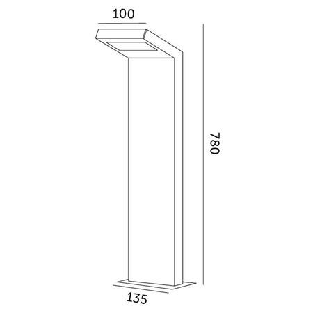 LED-Gartenleuchte für den Außenbereich stehend INDUO S 10W 4000K IP54 78cm KOBI