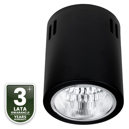 Aufbauleuchte E27, Aufbauspot Runde Tube Schwarz Fest APUS 10 LUMILED