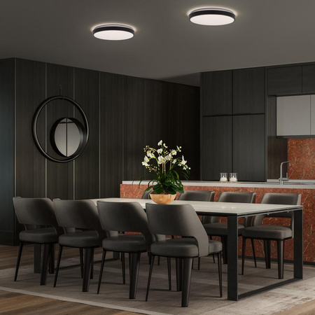 LED-Deckenleuchte Plafond Aufbaulampe 24W 1450lm 3000K Warm Schwarz 39cm Orbis Ledvance