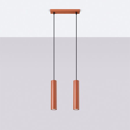 Decke Pendelleuchte Überhängend Tuba Spot 2x GU10 Ocker Rot Lagos Ozean Grün SL.1490 Sollux