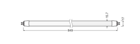 LED-Leuchtstoffröhre G5 T5 10.5W 1450lm 3000K Warm 180° 85cm Ledvance