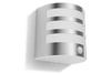 LED-Gartenwandleuchte CALGARY IR myGarden 3,5W 2700K IP44 mit Bewegungssensor Silber PHILIPS