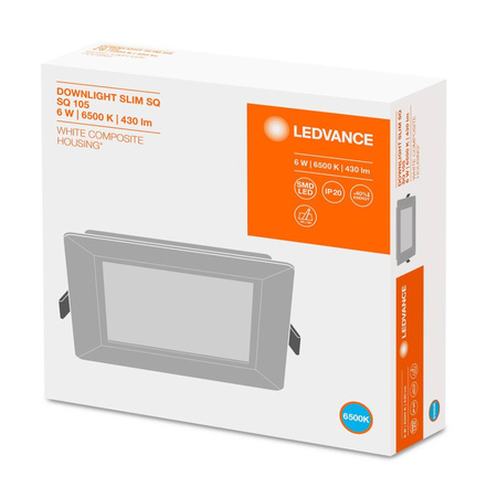 Einbau-LED-Panel 6W 6500K DOWNLIGHT Slim SQ105 LEDVANCE quadratisch