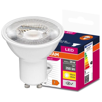 GU10 LED Leuchtmittel 4,5W = 35W 350lm 3000K Warm 120° OSRAM Value