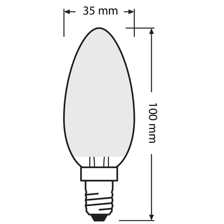 LED Leuchtmittel E14 B35 5,5W = 60W 806lm 2700K Warm 300° OSRAM STAR Filament