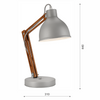 MARCELLO E27 Braun Silber Loft Tischlampe LN-1.96 Lamkur
