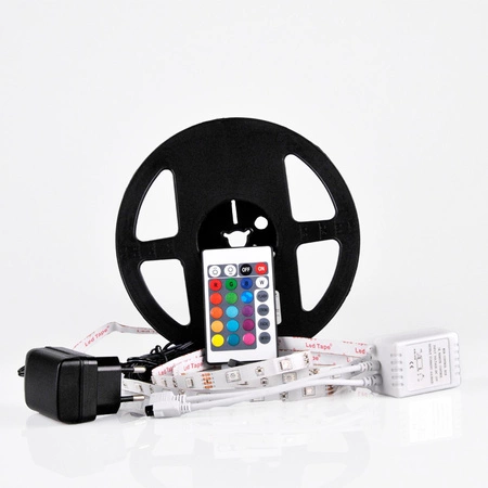LED Streifen 14W RGB 150LED SMD 5m + Controller + Netzteil