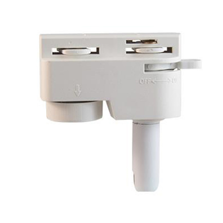 Weiße GU10-Schienenleuchte für Dreiphasenschienen