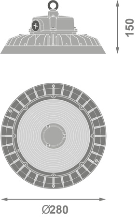 LED Industrieleuchte 200W 30000lm 4000K Neutral Schwarz IP65 IK08 High Bay E Ledvance