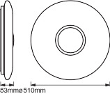 LED Deckenleuchte ORBIS Kite 34W 3300lm warm-kalt 51cm SMART+ WiFi LEDVANCE