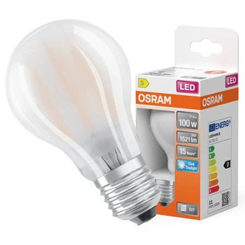 E27 A60 LED Lampen 11 W = 100 W, 1521 lm, 6500 K, kalt, 300 °, OSRAM STAR-Filament