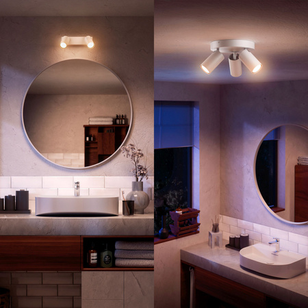 Wandleuchte GU10 Wandleuchte IP44 Weiß Kosipo Philips