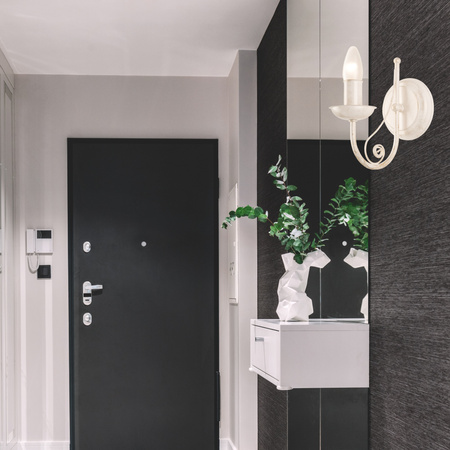 Wandleuchte DONATO E14 Weiß Klassisch KM-1.29 Lamkur