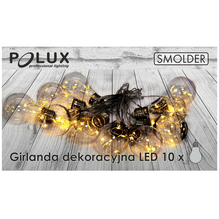 Batteriebetriebene LED-Gartengirlande 2,1 m betrieben mit 2 x AA-Batterien SMOLED GOLDLUX (Polux)