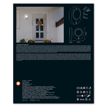 Wandleuchte Fassadenwandleuchte 8W 370lm 3000K Endura STYLE DISC WALL LEDVANCE Bewegungsmelder