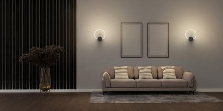 LED Wand- Decken- Wandlampe Anbauleuchte 10W 800lm CCT Dekorativ Grau Schwarz Aura Ledvance