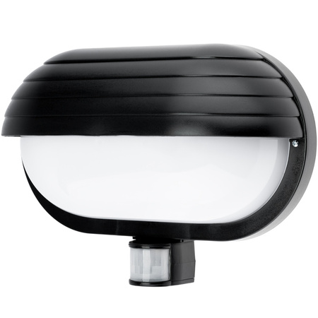 FRODA Gartenwandleuchte E27 IP44 mit PIR-Sensor Schwarz