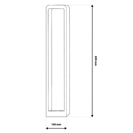 Gartenleuchte 10W, Außenstehleuchte Pollerleuchte 60cm ERICA LUMILED