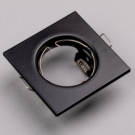 Einbaustrahler GU10, MR16 Einbauspot HALOGEN Quadrat Fest Schwarz Blech PAVO LUMILED