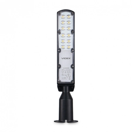 LED-Straßenlampe für den Außenbereich 30W 3000lm 5000K Neutral IP65 IK07 Schwarz Videx