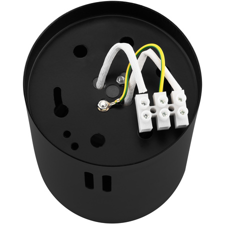 Aufbauleuchte E27, Aufbauspot Runde Tube Schwarz Fest APUS 10 LUMILED