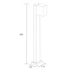 Garten Standing Pole Lampe GU10 Schwarz IP54 Boston Sanico Goldlux