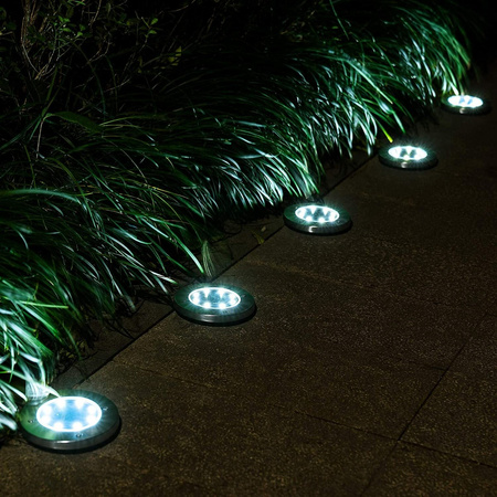 Set bestehend aus 4xGartenlampe 8x LED 0,8W SOLAR BODENMONTAGE IP54