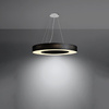 SATURNO SLIM LED-Pendelleuchte 6xE27 Kronleuchter 70cm Schwarz SOLLUX