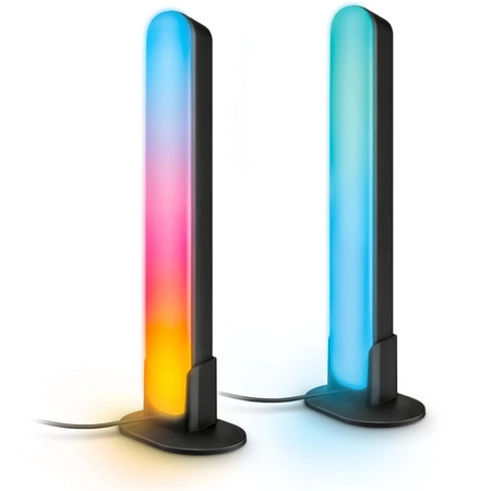 2x LED Gaming Schreibtischlampe RGBIC Gradient 30cm Lichtleiste Smart SMART WiFi Bluetooth Anwendung WiZ