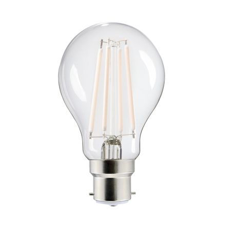 LED-Lampe B22 Edison A60 7W = 60W 806lm 2700K Warm Dimmbar Transparent XLEDIMW Glühfaden Kanlux